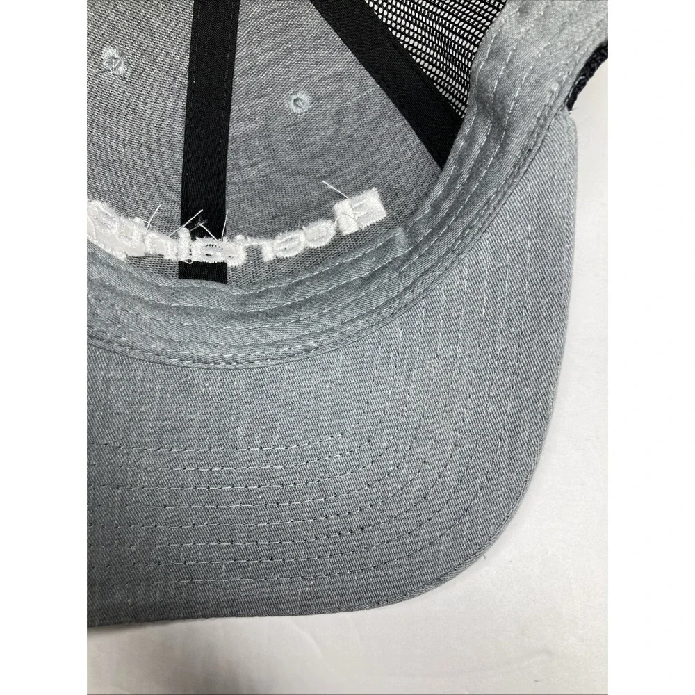 Certainties Saint-Gobain Cap Hat Gray Black Adult Adjustable Mesh SnapBack‎